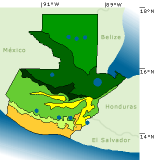 mapa biomas de Guatemala